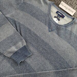 johnnie-O Hester Crewneck Sweater Men XLarge Chambray Outdoor Pullover NWT